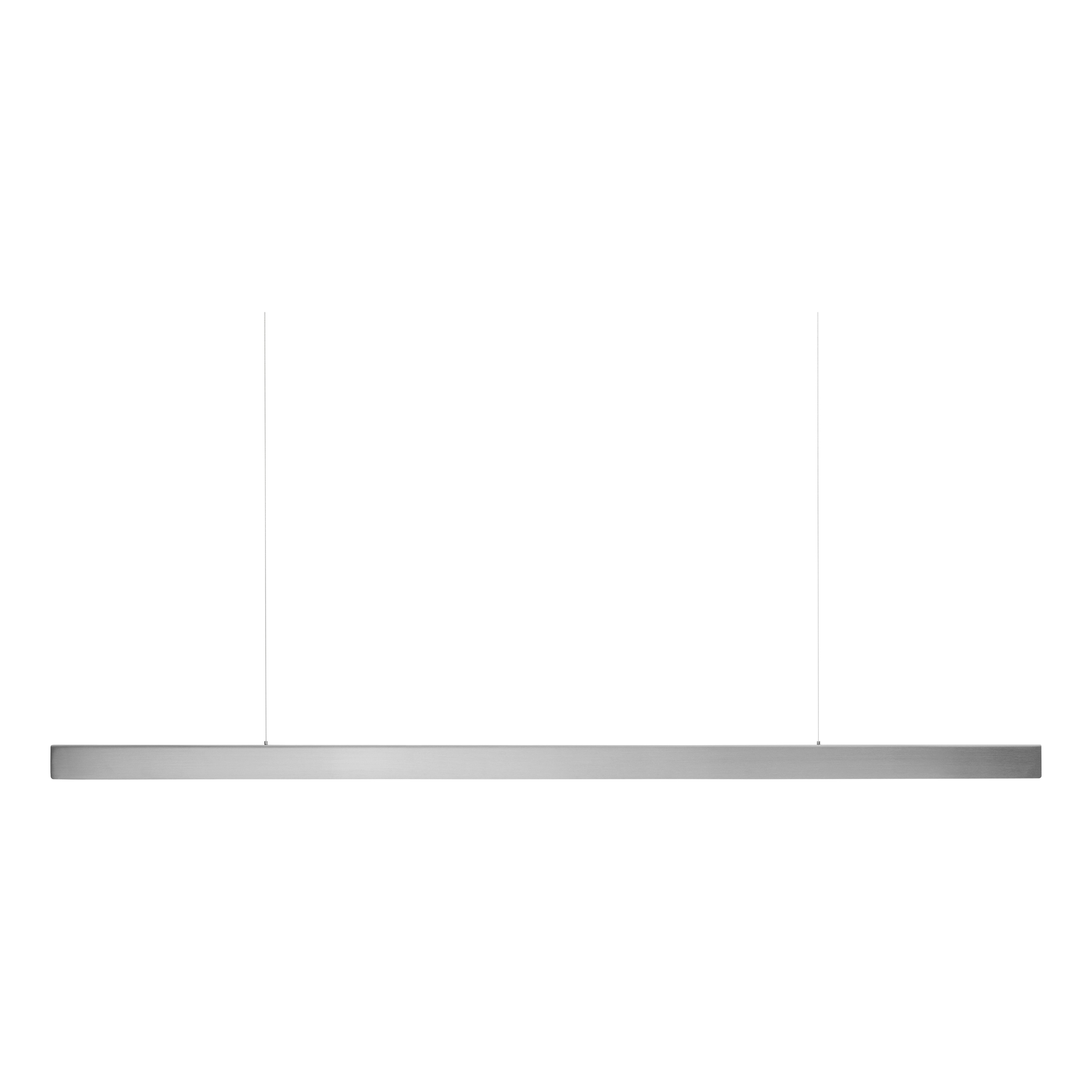 Customizable Horizontal Pendant Lamp 'I-Model Cordless' Brushed Steel, 100 For Sale