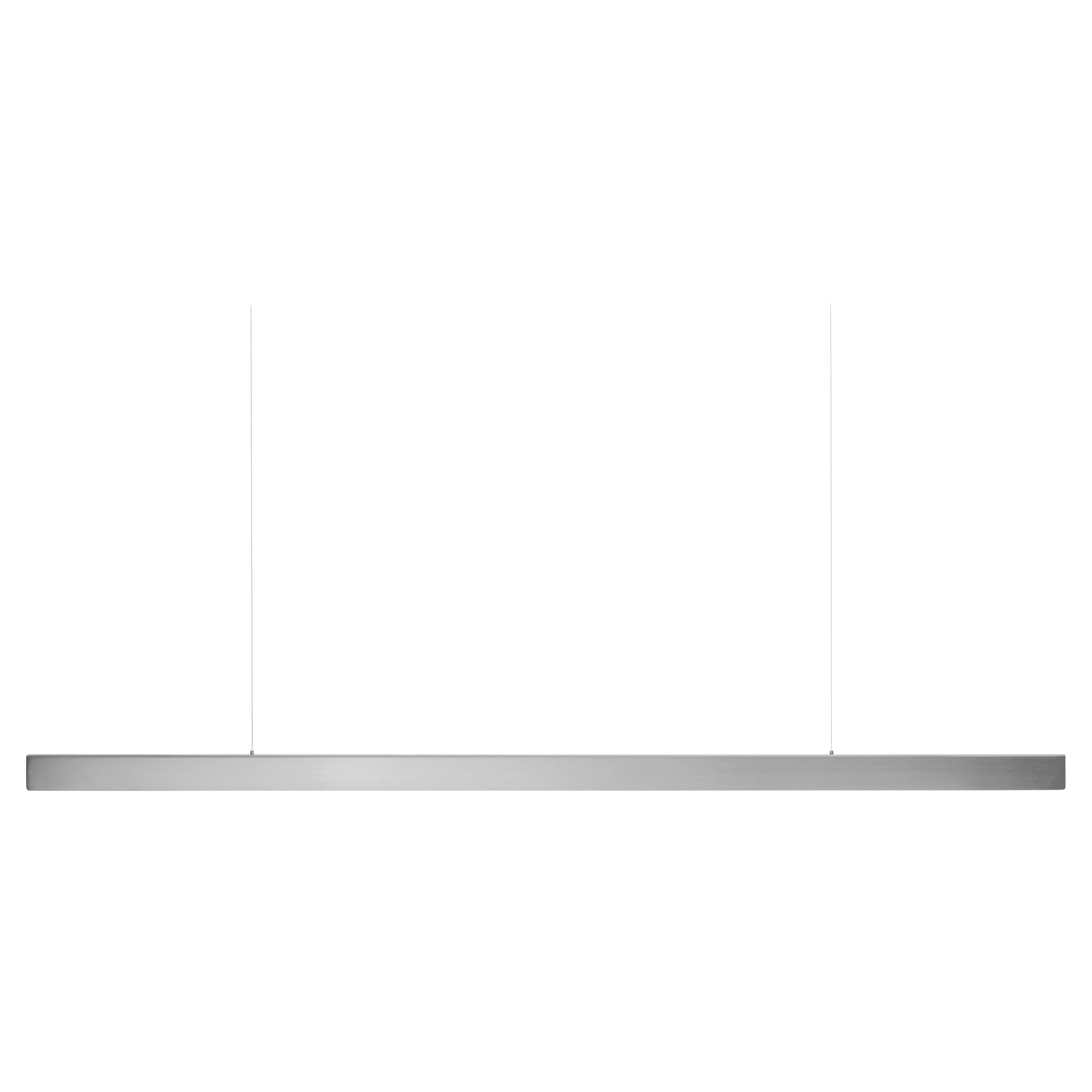 Customizable Horizontal Pendant Lamp 'I-Model Cordless' Brushed Steel, 200