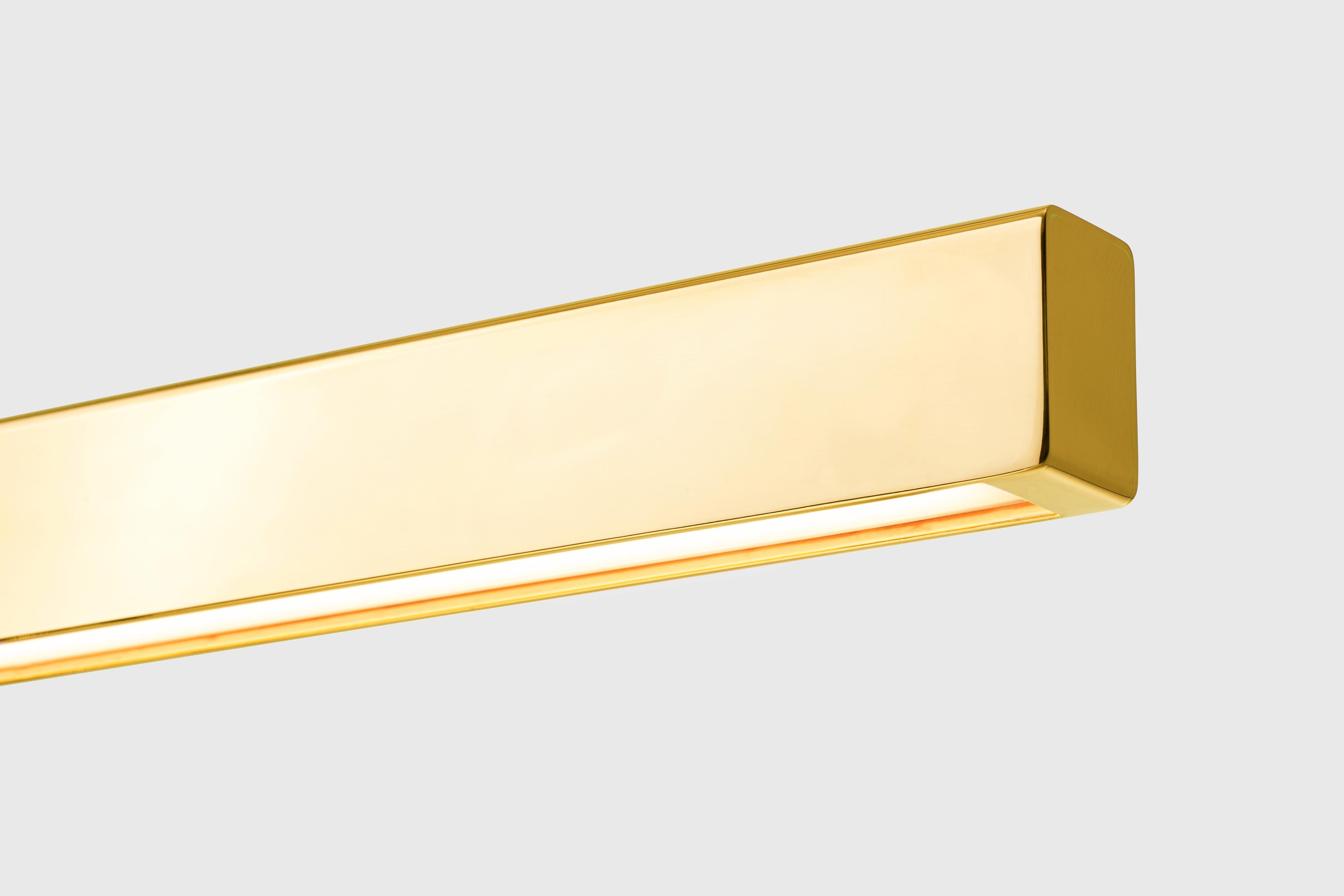 Moderno Lampada a sospensione orizzontale personalizzabile 'I-Model Cordless' in ottone lucido, 200 in vendita
