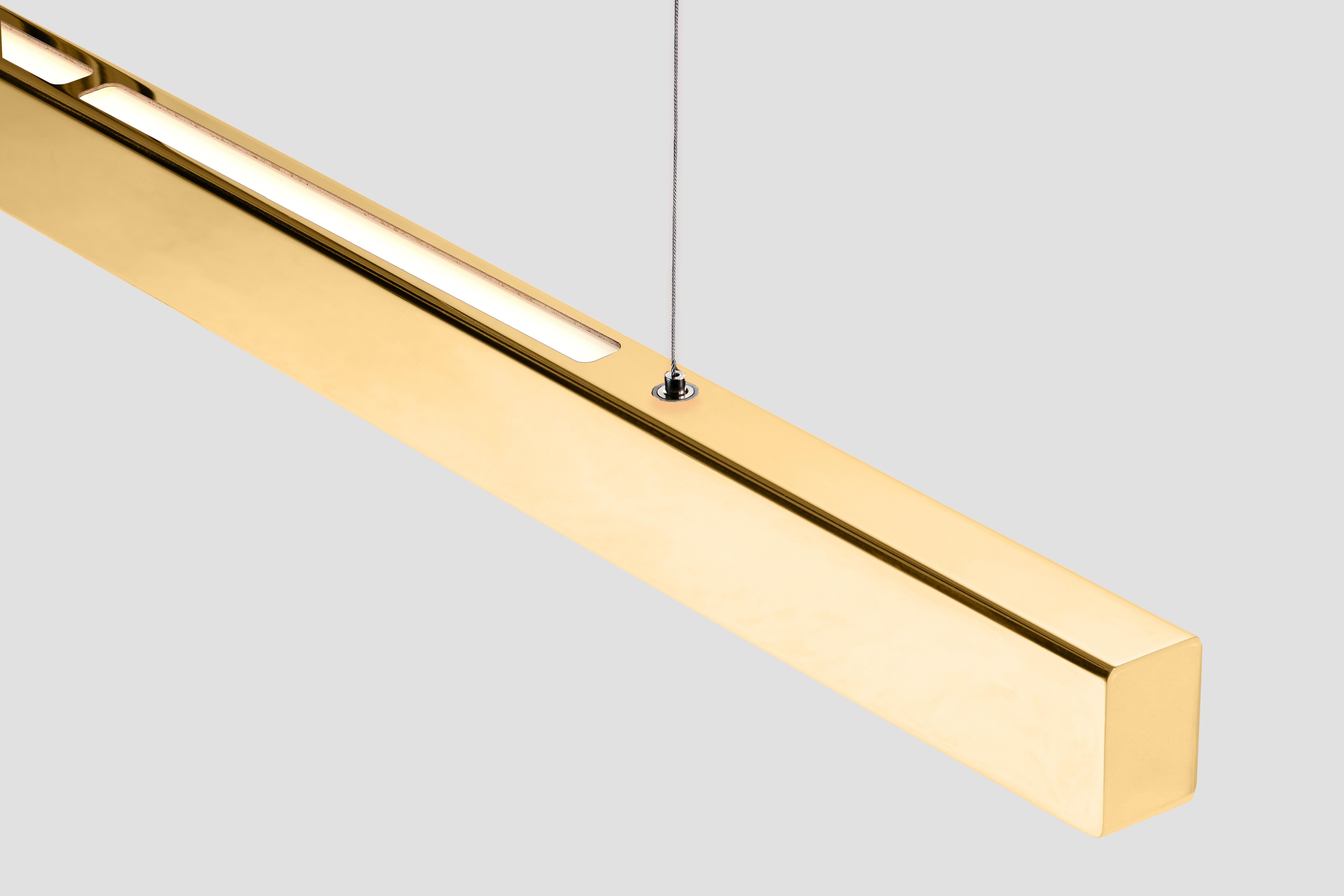 Lampada a sospensione orizzontale personalizzabile 'I-Model Cordless' in ottone lucido, 200 In condizioni Nuovo in vendita a Paris, IDF