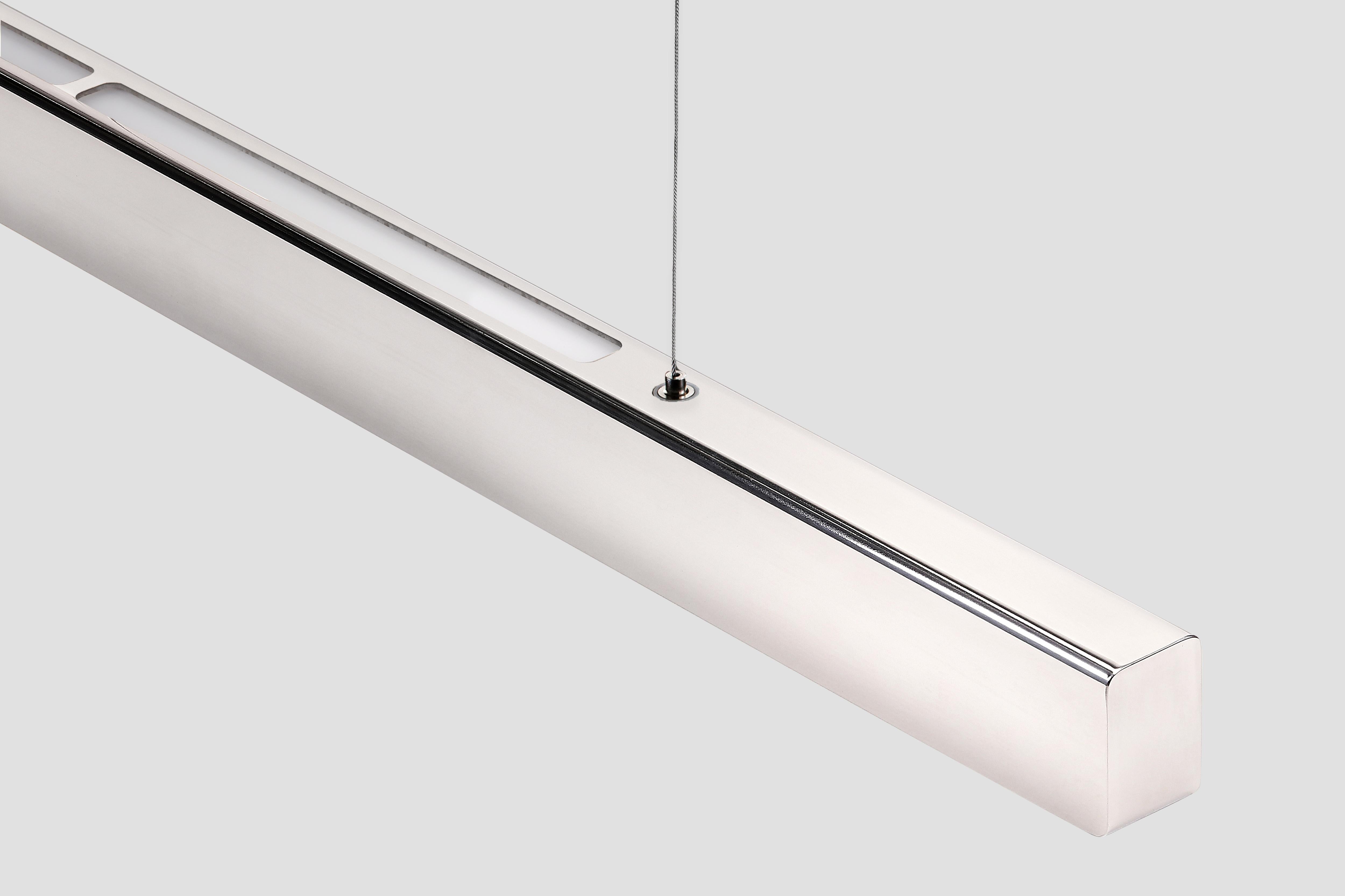 Danese Lampada a sospensione orizzontale personalizzabile 'I-Model Cordless' in acciaio lucido, 100 in vendita