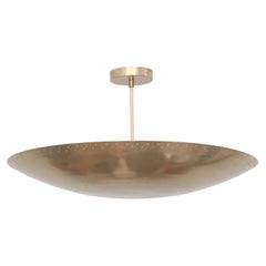 Customizable Huge Concave Pierced Brass Pendant