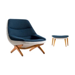 Customizable Illum Wikkelsø Lounge Chair with Ottoman