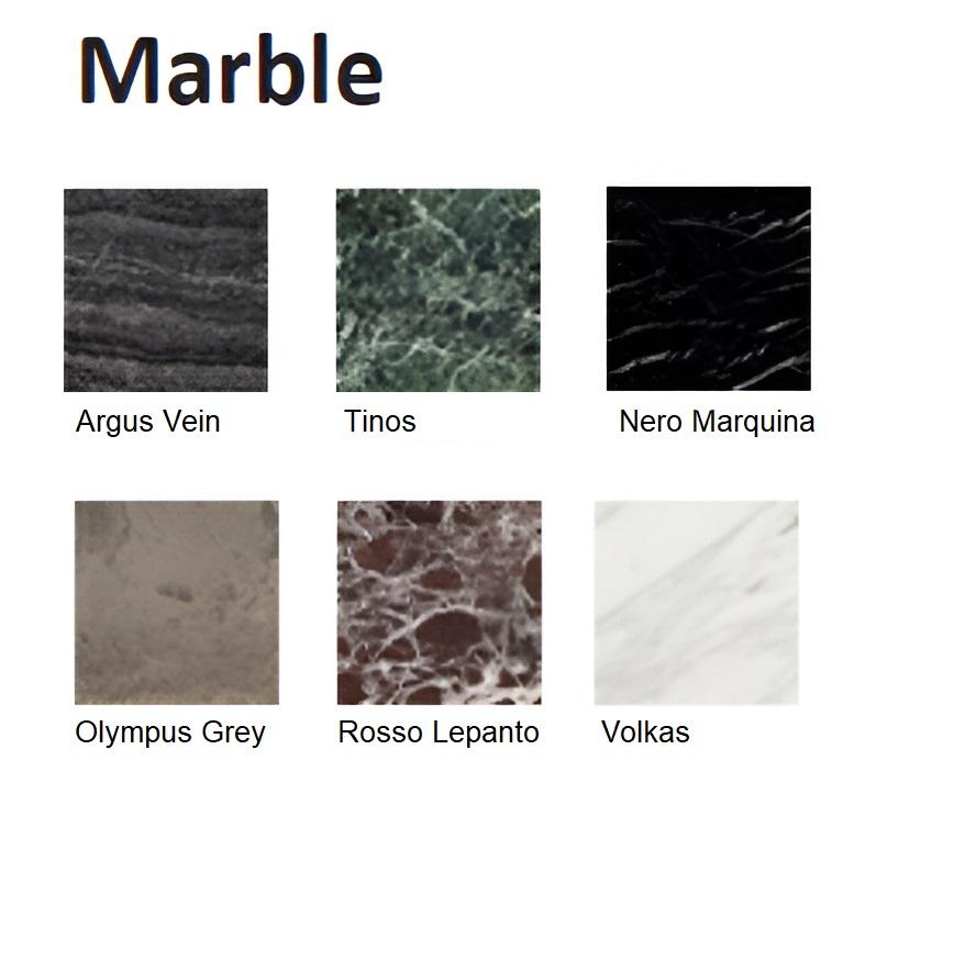 Customizable Lacquered Sideboard In A Marble Top & Dark Bronze Base For Sale 4