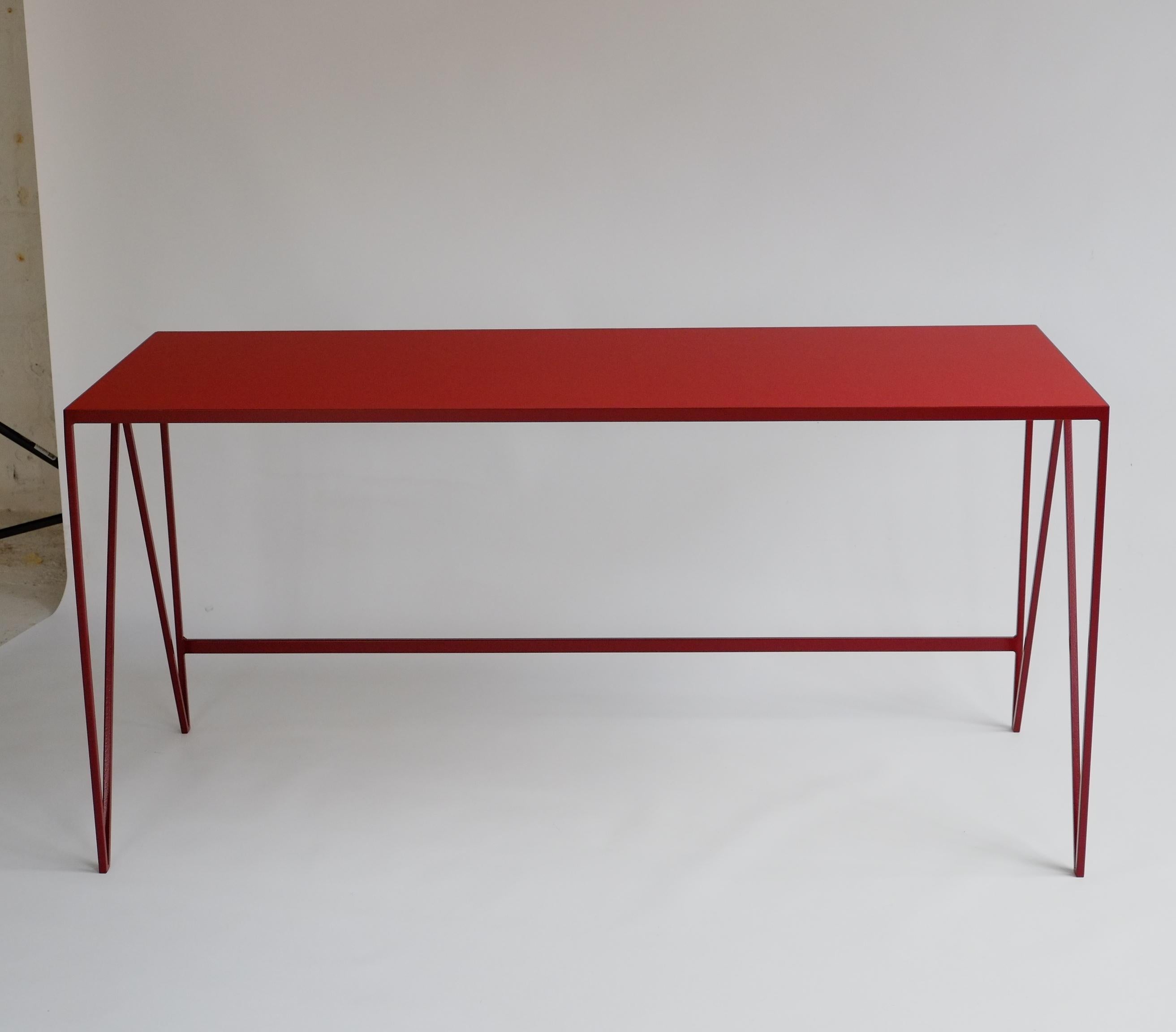 English Customizable Large Study Desk with Natural Linoleum Top, Made in England For Sale