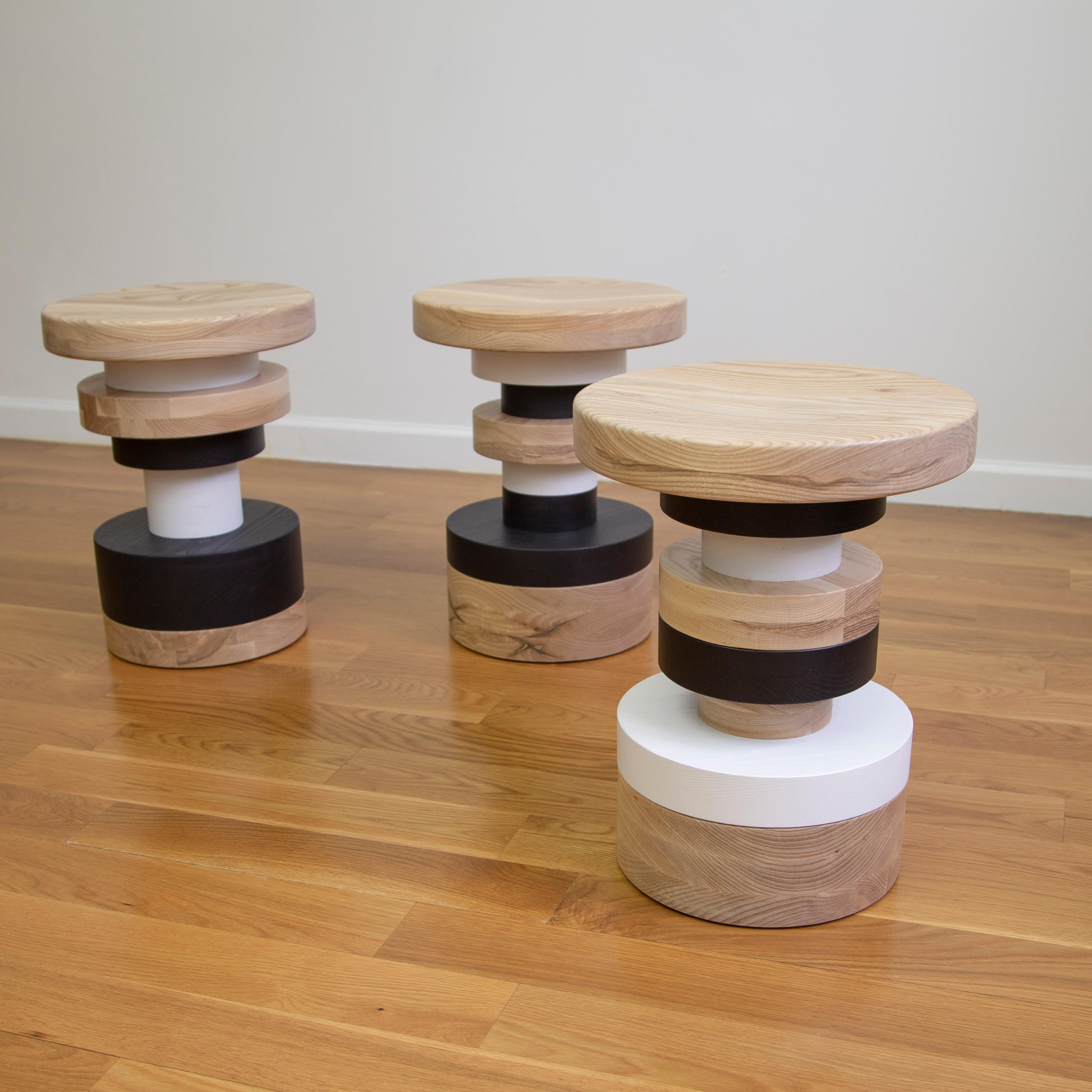 American Low Sass Stool from Souda, Chairs, Seating, Set of 3, Made to Order For Sale