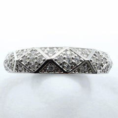 Bespoke Sculptural Lattice Pavé Diamond Wedding Band in 14K/18K Gold or Platinum