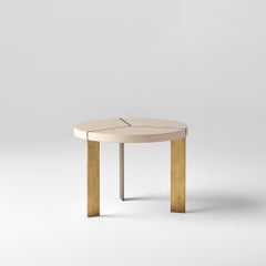 Anpassbarer Luxus-Beistelltisch von Ramón Esteve in Antikem Messing/Nickel Ausführung