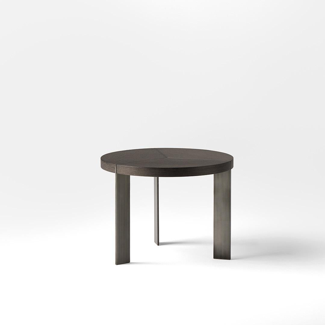 Table d'appoint de luxe personnalisable par Ramón Esteve en finition laiton antique/nickel Neuf - En vente à NEW YORK, NY