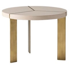 Mesa auxiliar de lujo personalizable de Ramón Esteve en acabado latón envejecido/níquel