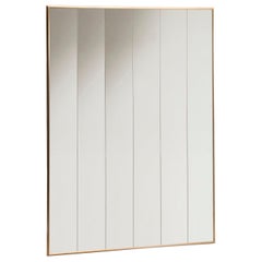 Customizable Made to Measure Brass Frame Mirror with Vertical Panels