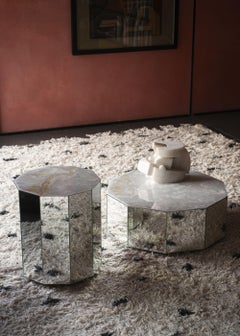Customizable Marble Top Tacchini Colonna Side Table by Roberto Sironi