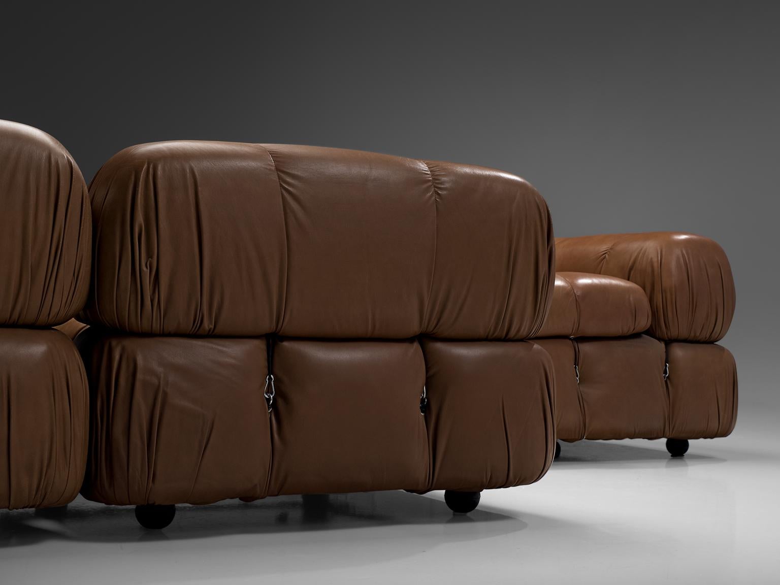 Late 20th Century Customizable Mario Bellini 'Camaleonda' Modular Sofa in Original Leather