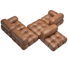 Customizable Mario Bellini 'Camaleonda' Modular Sofa in Original Leather