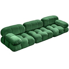 Customizable Mario Bellini 'Camaleonda' Sofa in Emerald Green Velvet