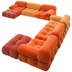 Customizable Mario Bellini 'Camaleonda' Sofa in Tri-Tone Velvet