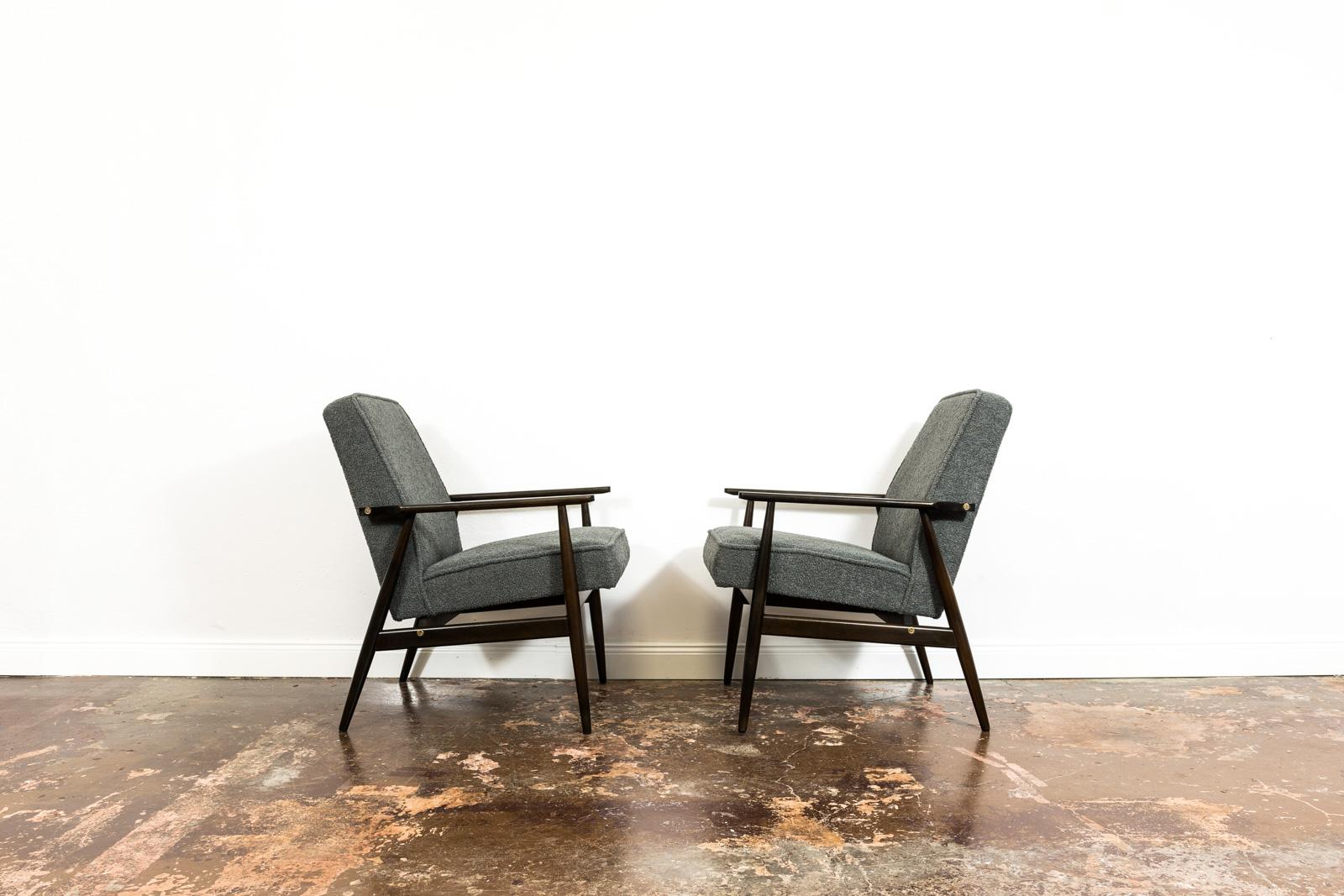 Mid-Century Modern Customizable Pair Of Mid Century Armchairs Type 300-190 by H.Lis, 1960's For Sale