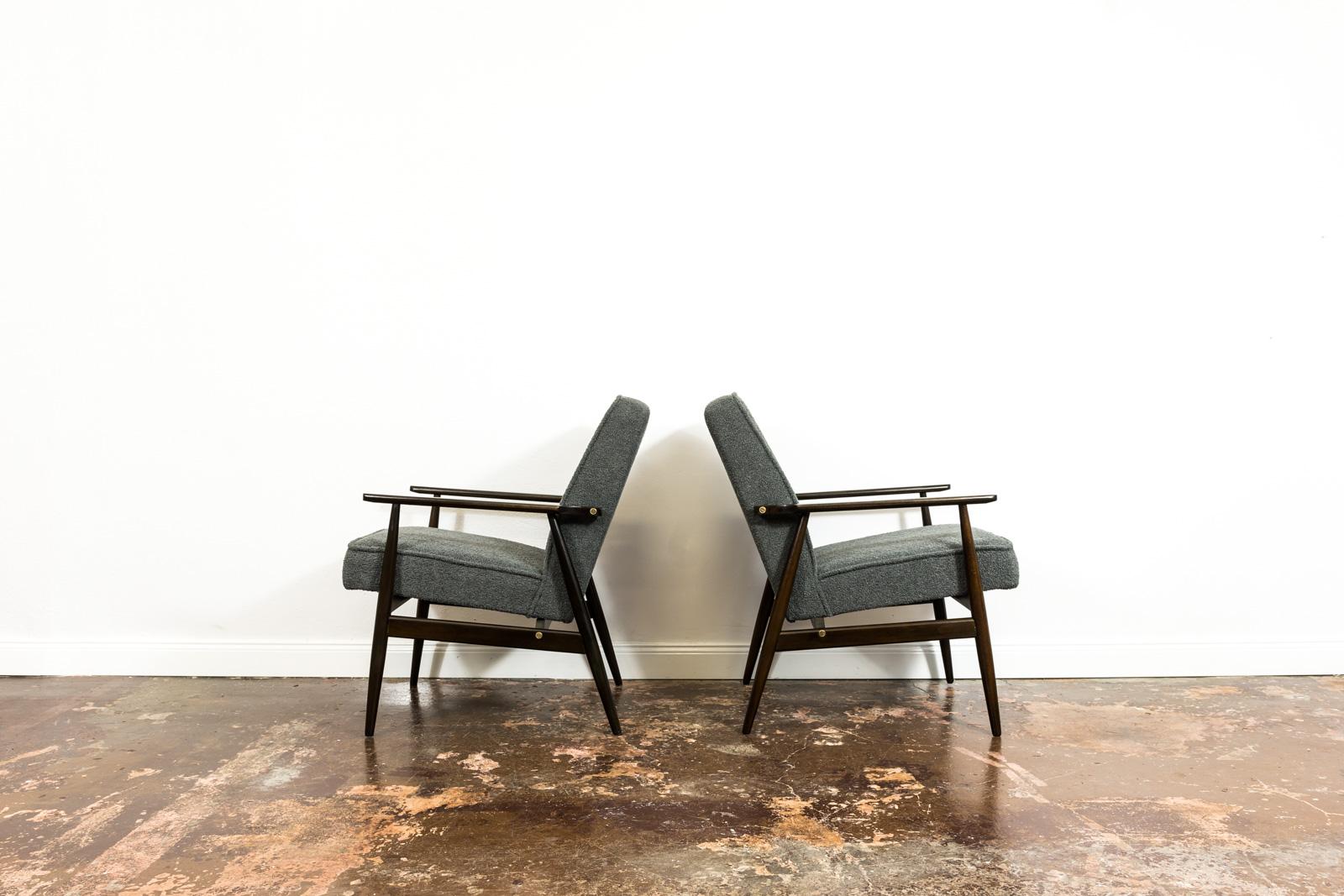 20th Century Customizable Pair Of Mid Century Armchairs Type 300-190 by H.Lis, 1960's For Sale