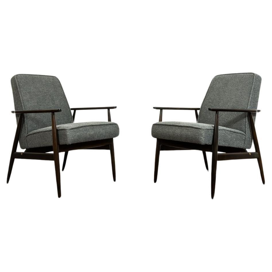 Customizable Pair Of Mid Century Armchairs Type 300-190 by H.Lis, 1960's For Sale