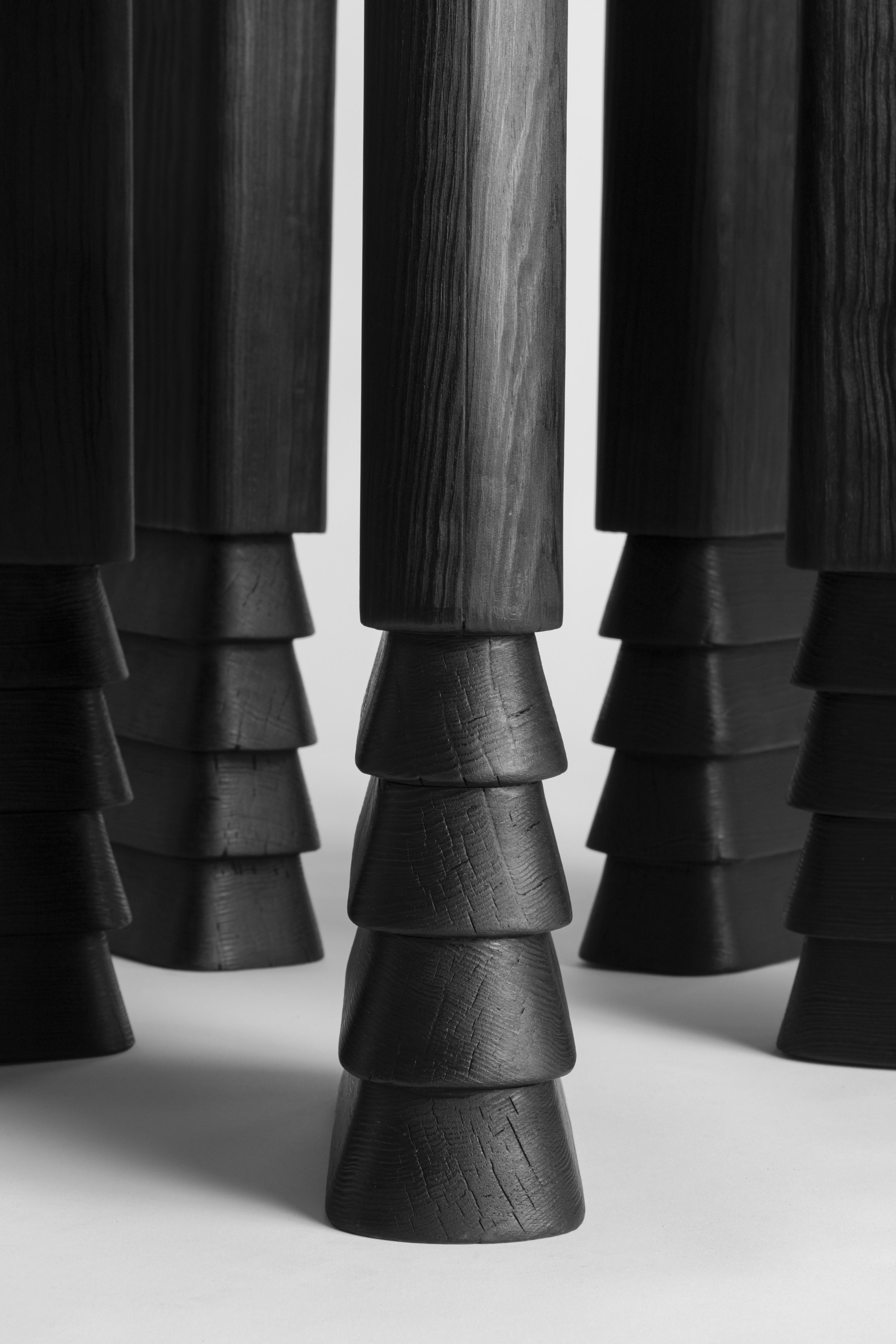 Table de salle à manger moderne personnalisable Reforma, bois massif, 120 cm en vente 4