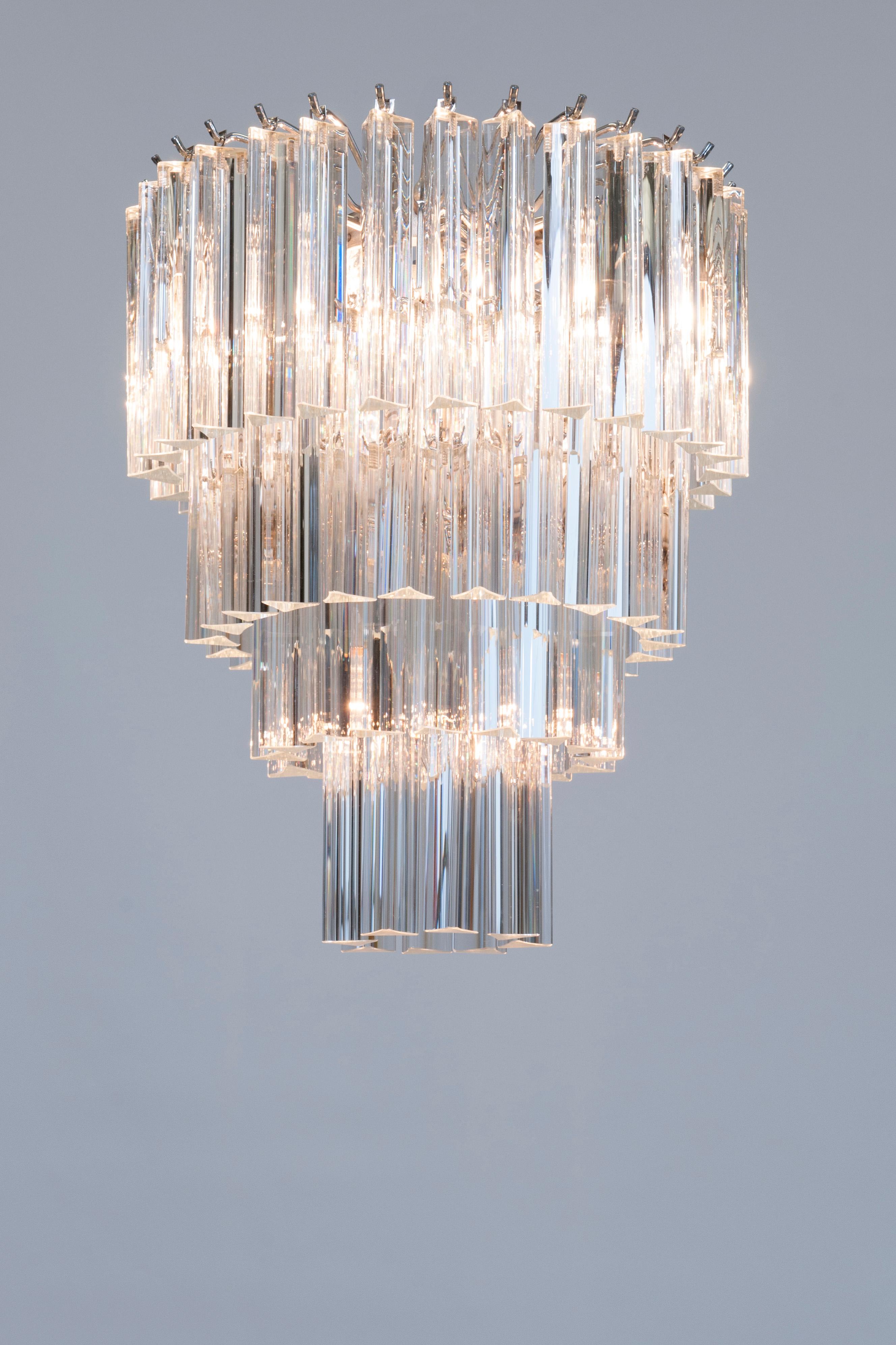 Anpassbare moderne Murano Glas Beleuchtung mit klaren Elementen Italien Contemporary im Angebot 4