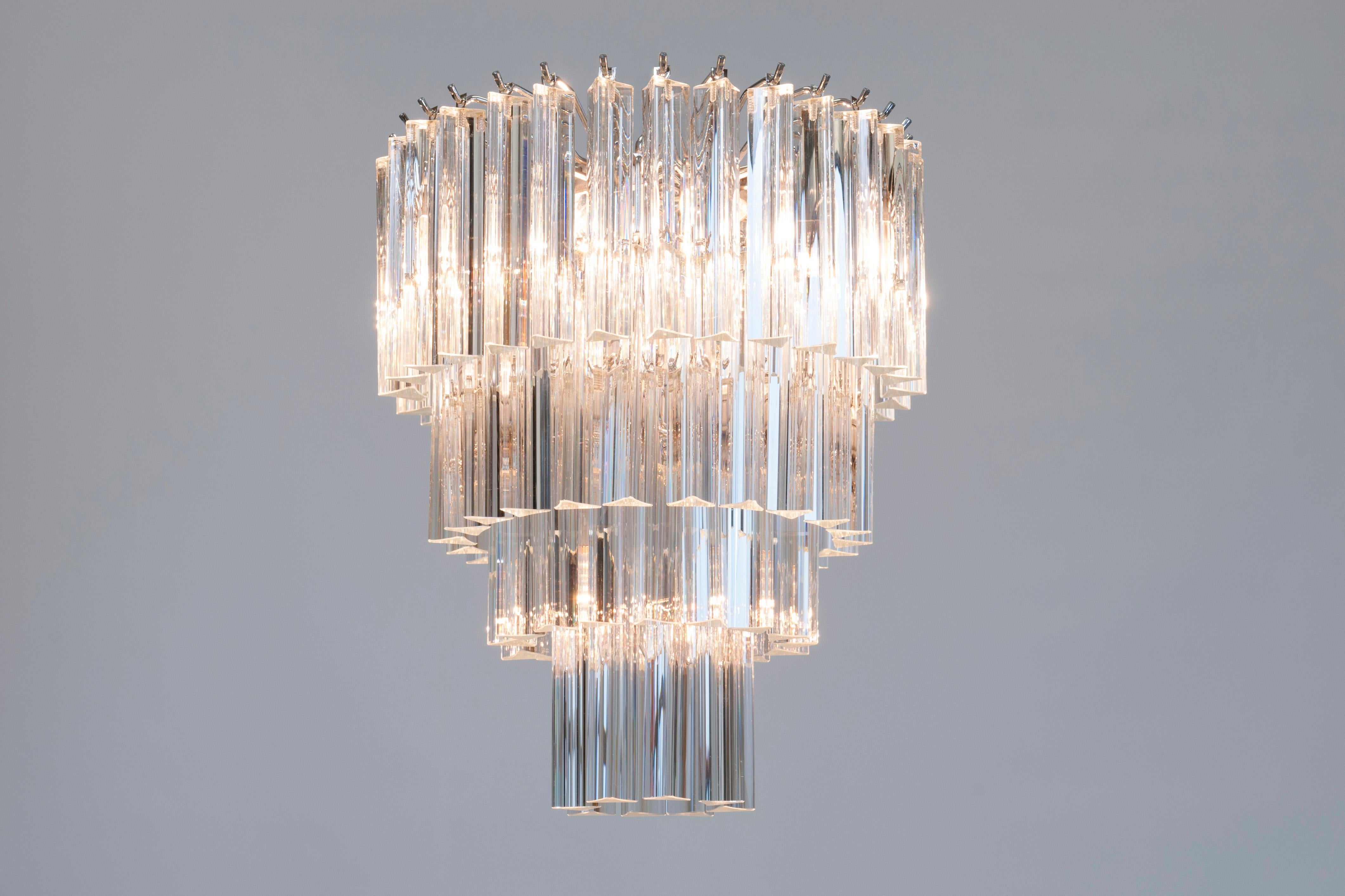 Anpassbare moderne Murano Glas Beleuchtung mit klaren Elementen Italien Contemporary im Angebot 5