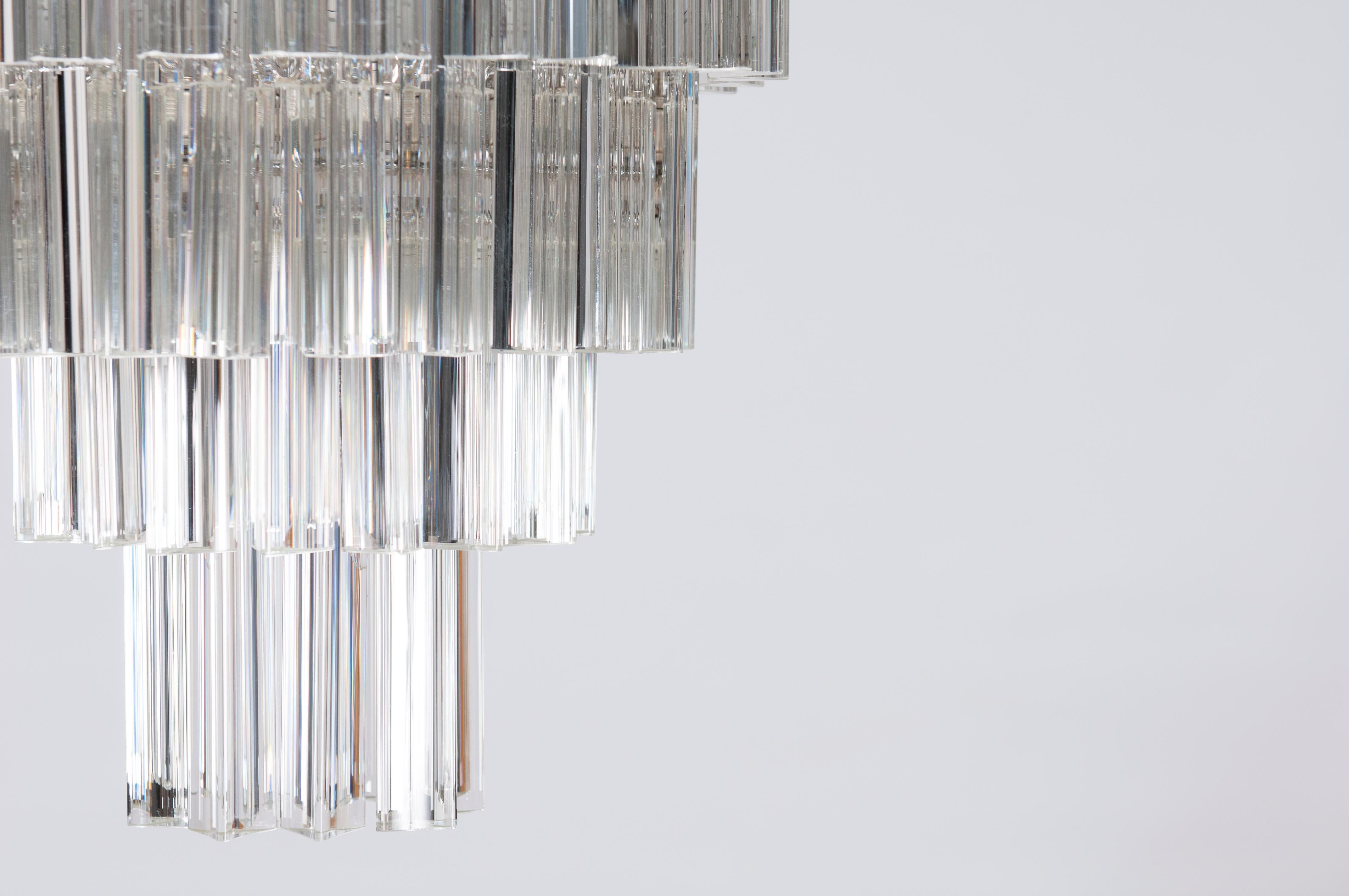 Anpassbare moderne Murano Glas Beleuchtung mit klaren Elementen Italien Contemporary im Angebot 1