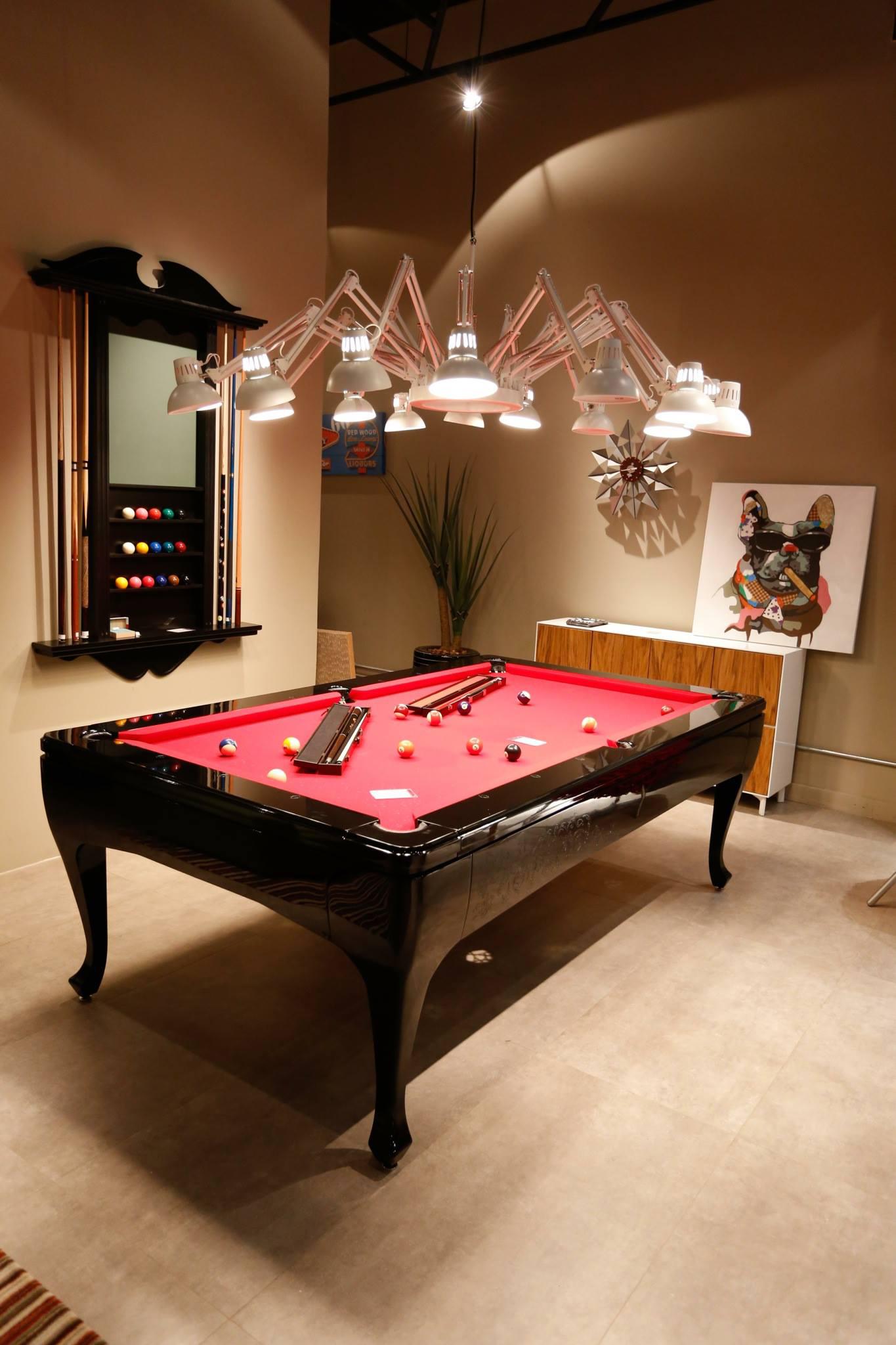 Customizable Modern Pool Table in White Lacquer For Sale 6