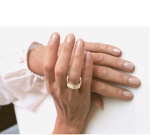 Customizable Modern Style 18 Karats Yellow Gold Satin Octagon Man Design Ring