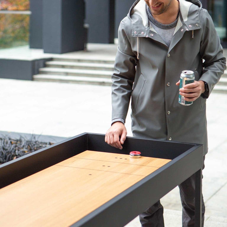 7' Customizable Modern "The Break" Outdoor Shuffleboard Table For Sale