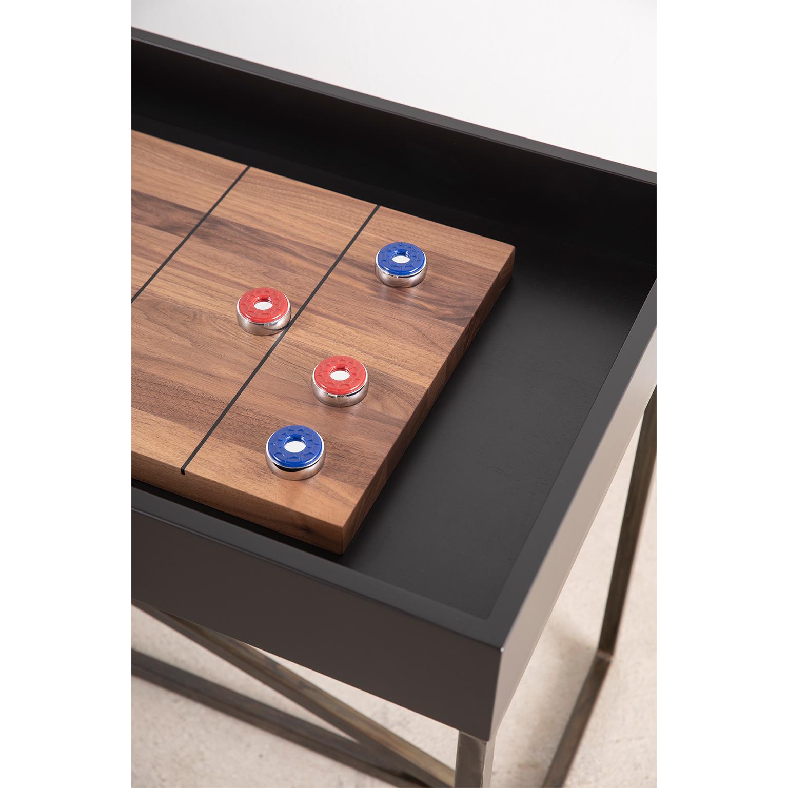 Anpassbarer moderner Shuffleboard-Tisch „The Break“ (Holzarbeit) im Angebot