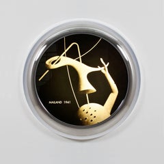 Customizable Modernist Circular Wall / Ceiling Light, Handmade in Chromed Brass