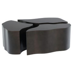 Customizable Modular Resin Coffee Table in Matte Bronze Finish