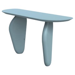 Consola Escultórica Monolítica Personalizable Lacada Azul Marino