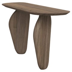 Console sculpturale monolithique personnalisable en Oak Oak Brown massif