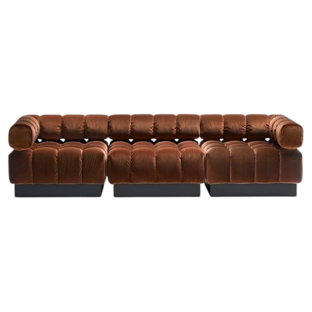 Customizable New and Made to Order Harvey Probber Deep Tuft Modular Sofa For Sale