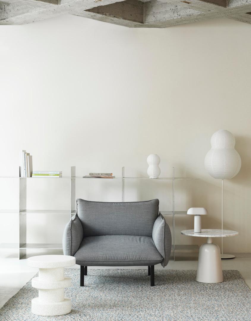 Ark
Gentle arches, plump cushions and an airy base are all dominant character traits of Normann Copenhagen’s new modular sofa design, Ark. The design plays with curves and volume, giving Ark its recognizable features for an expression that is