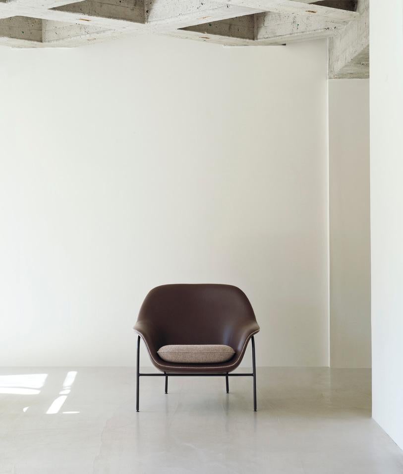 Contemporary Customizable Normann Copenhagen Drape Lounge High W. Headrest by Simon Legald For Sale