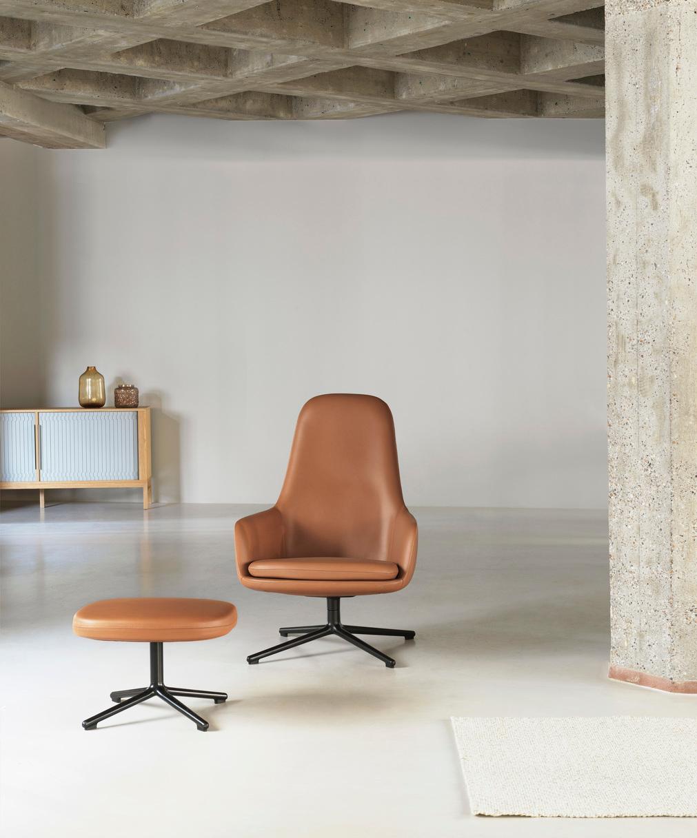 Leather Customizable Normann Copenhagen Era Lounge Chair Low by Simon Legald For Sale