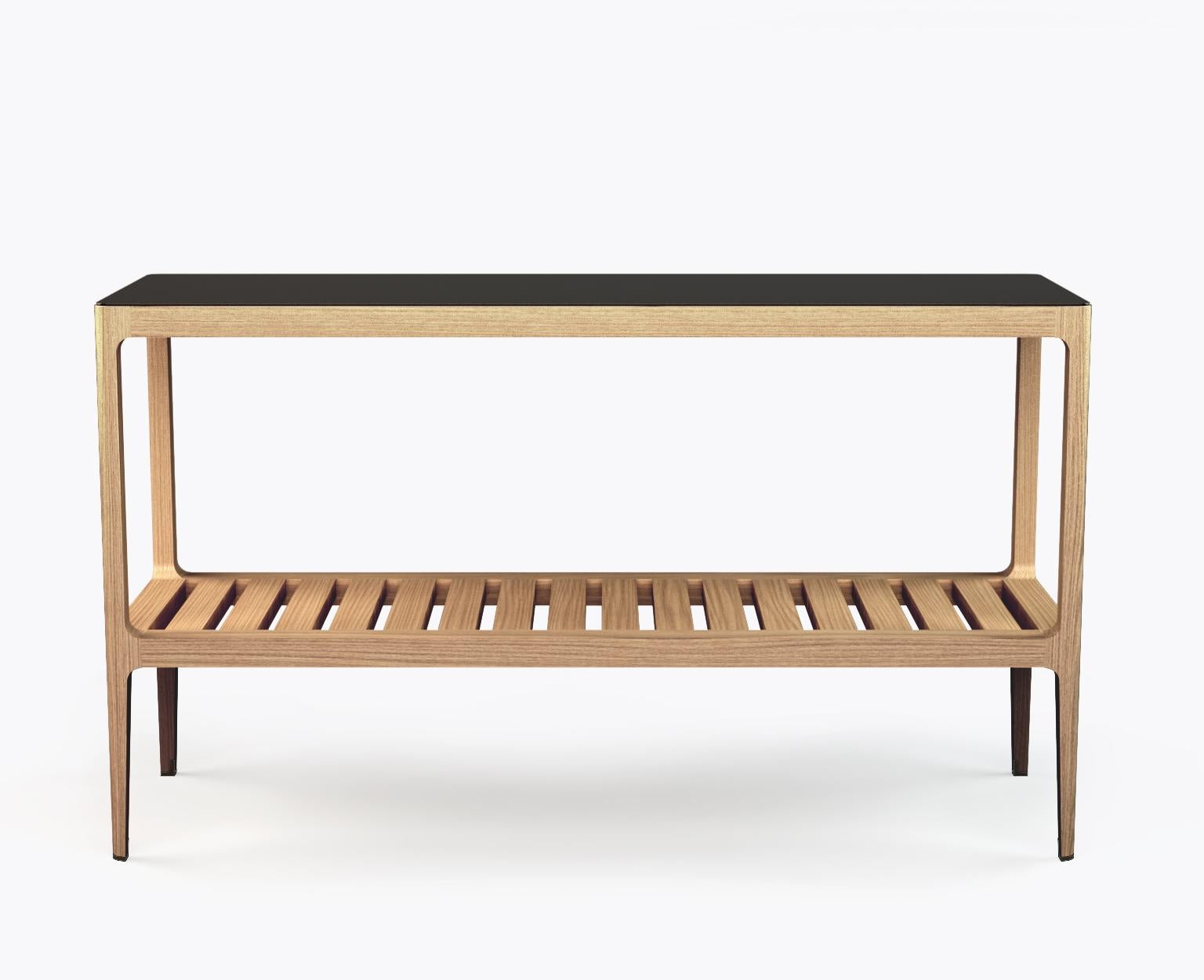 Customizable Oak Console Table with Silver Oxide Patina by Munson Furniture im Zustand „Neu“ im Angebot in Oakland, CA