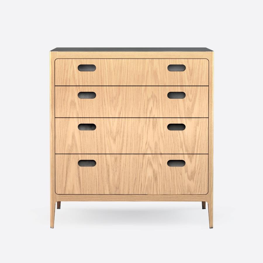 American Customizable Oak Dresser from Munson Furniture with Alabaster Resin Top For Sale