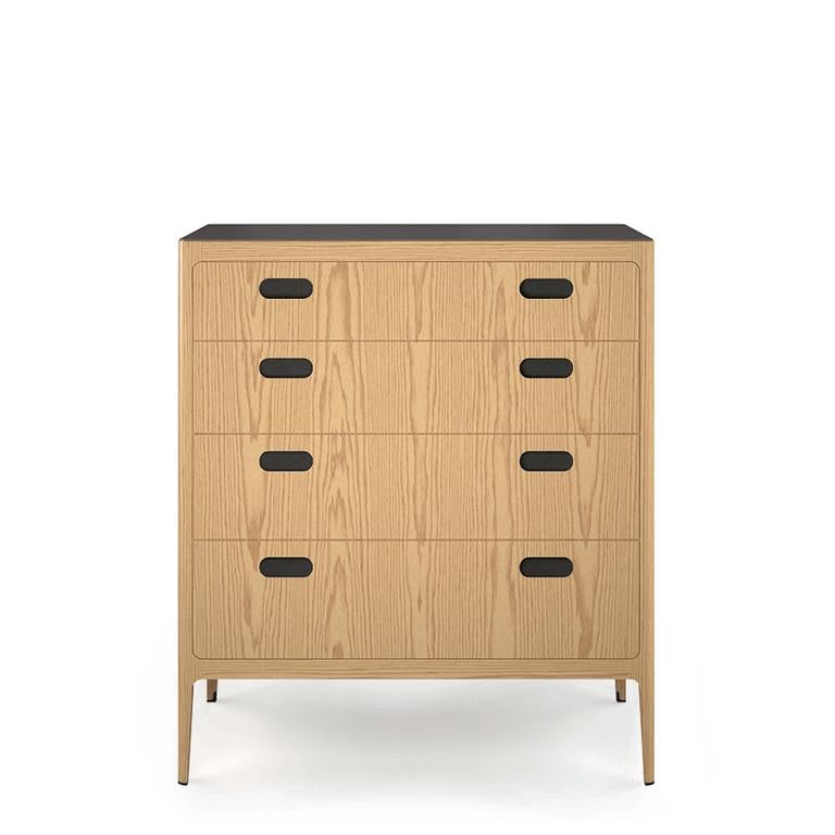 Customizable Oak Dresser from Munson Furniture with Blackened Brass Top In New Condition For Sale In Oakland, CA