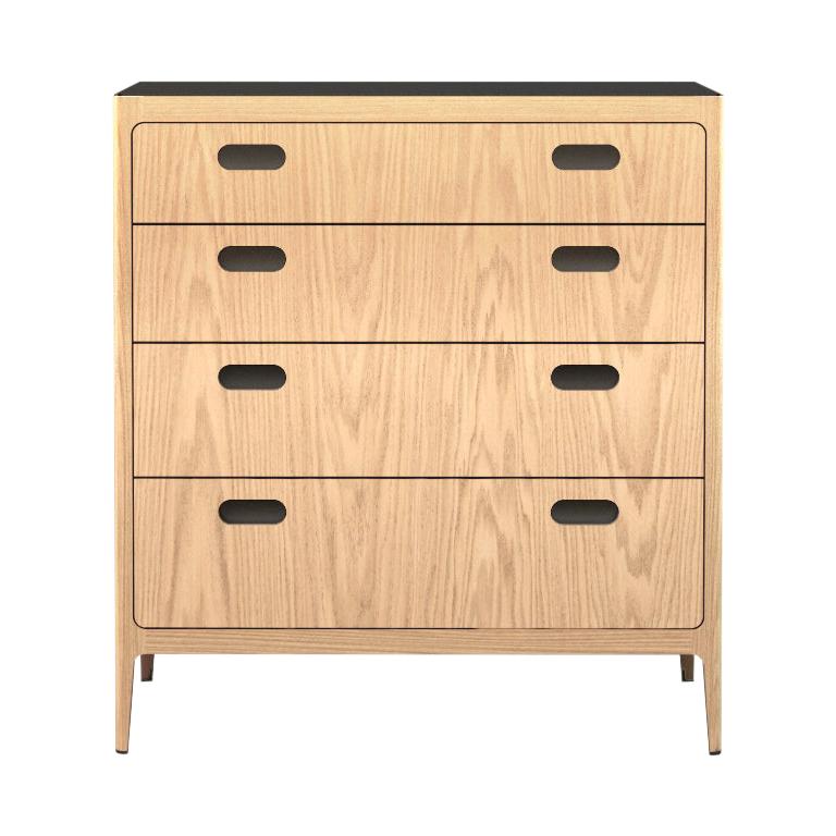 Customizable Oak Dresser from Munson Furniture with Blackened Brass Top For Sale