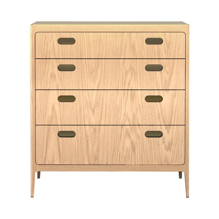 Customizable Oak Dresser from Munson Furniture with Brass Top For Sale