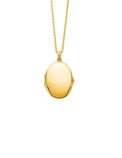 Médaillon pendentif ovale personnalisable - or jaune 18 carats - 23,0 mm x 32,0 mm
