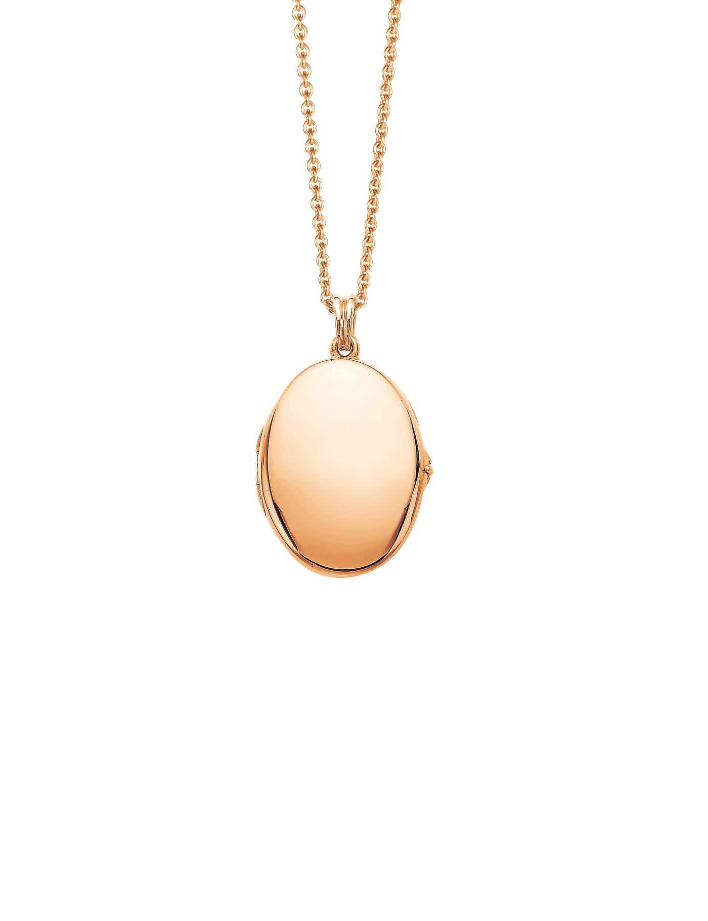 Victor Mayer customizable oval polished locket pendant necklace 18k rose gold, Hallmark collection, measurements app. 23.0 mm x 32.0 mm

About the creator Victor Mayer
Victor Mayer is internationally renowned for elegant timeless designs and