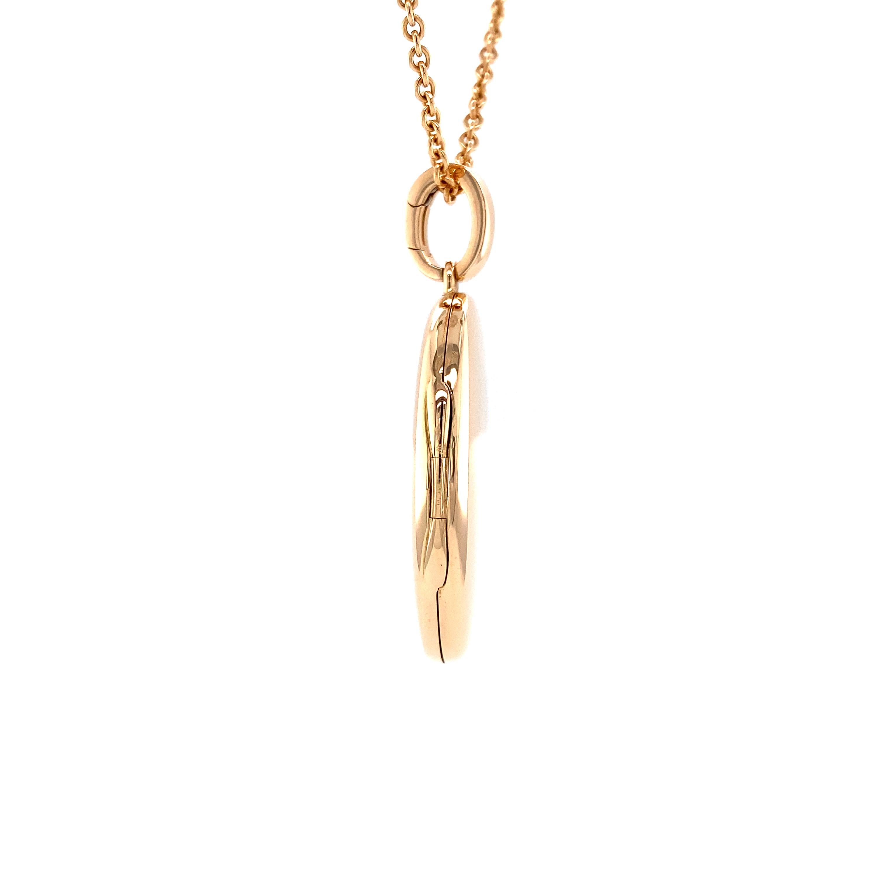 Ciondolo ovale lucido personalizzabile - Oro rosa 18k - 23,0 mm x 32,0 mm In condizioni Nuovo in vendita a Pforzheim, DE
