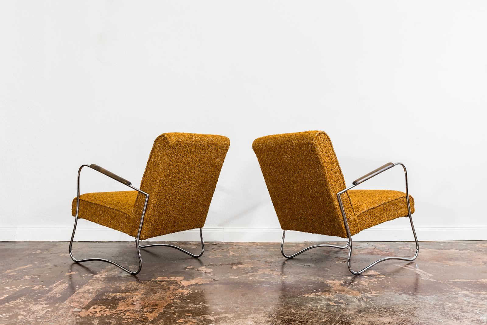 Pair Of Mid Century Armchairs From Fabryka Mebli Wschód Zadziele, 1950s In Good Condition For Sale In Wroclaw, PL