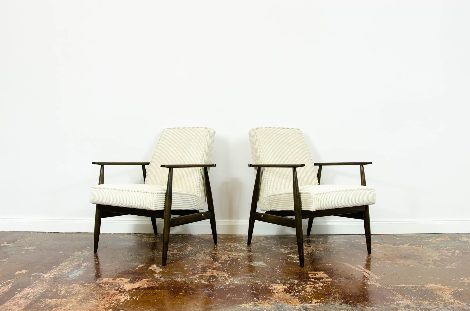 Pair Of Mid Century Armchairs Type 300-190 by H.Lis, 1960's For Sale 2