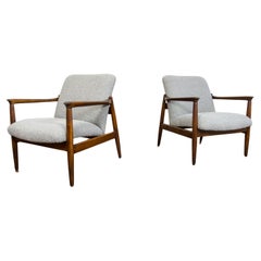 Customizable Pair Of Mid Century GFM64 Armchairs By Edmund Homa, 1960's